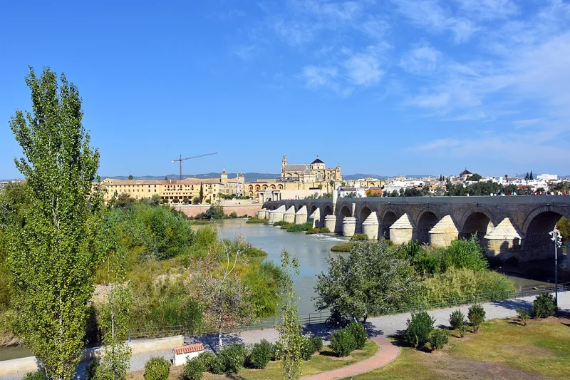 Córdoba’s Roman Bridge across the Guadalquivir with the historic city beyond