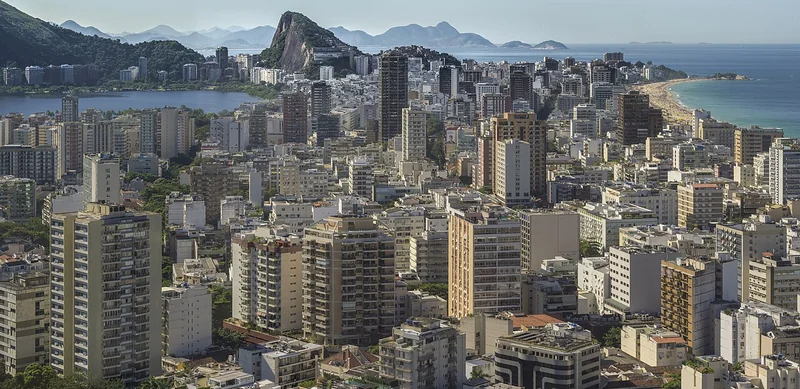 Ipanema and Leblon with the lagoon and mountains of Rio de Janeiro beyond
